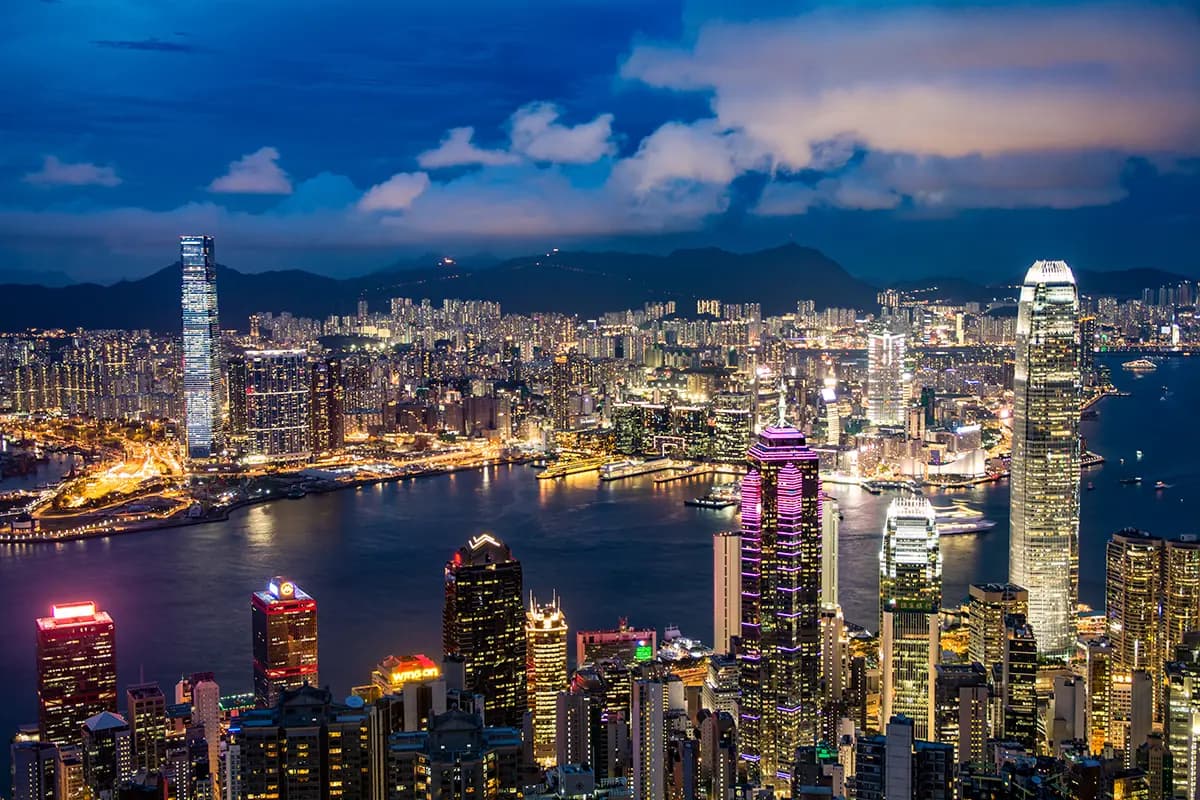 Hong Kong Skyline bei Nacht